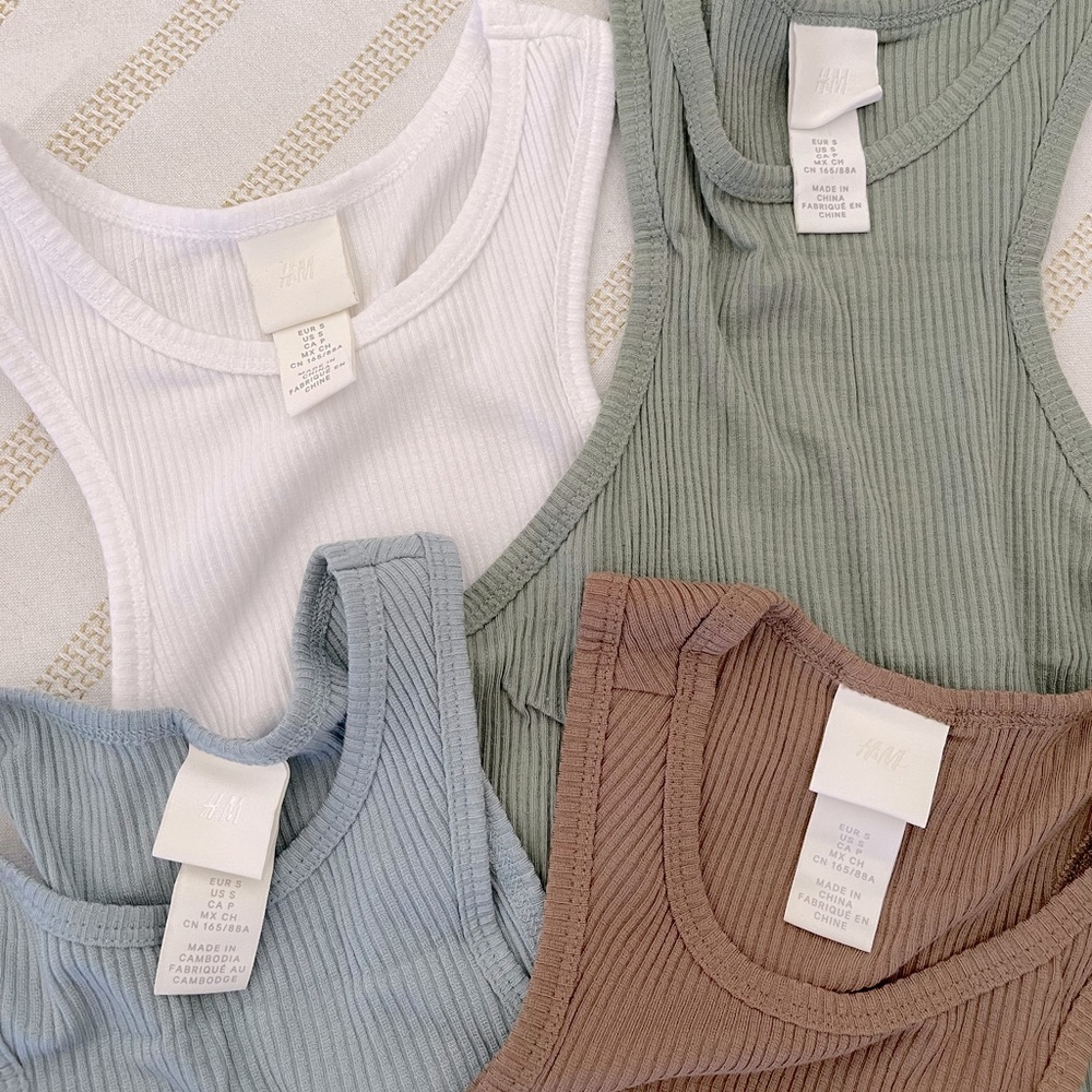 H&M white tank size S EUC